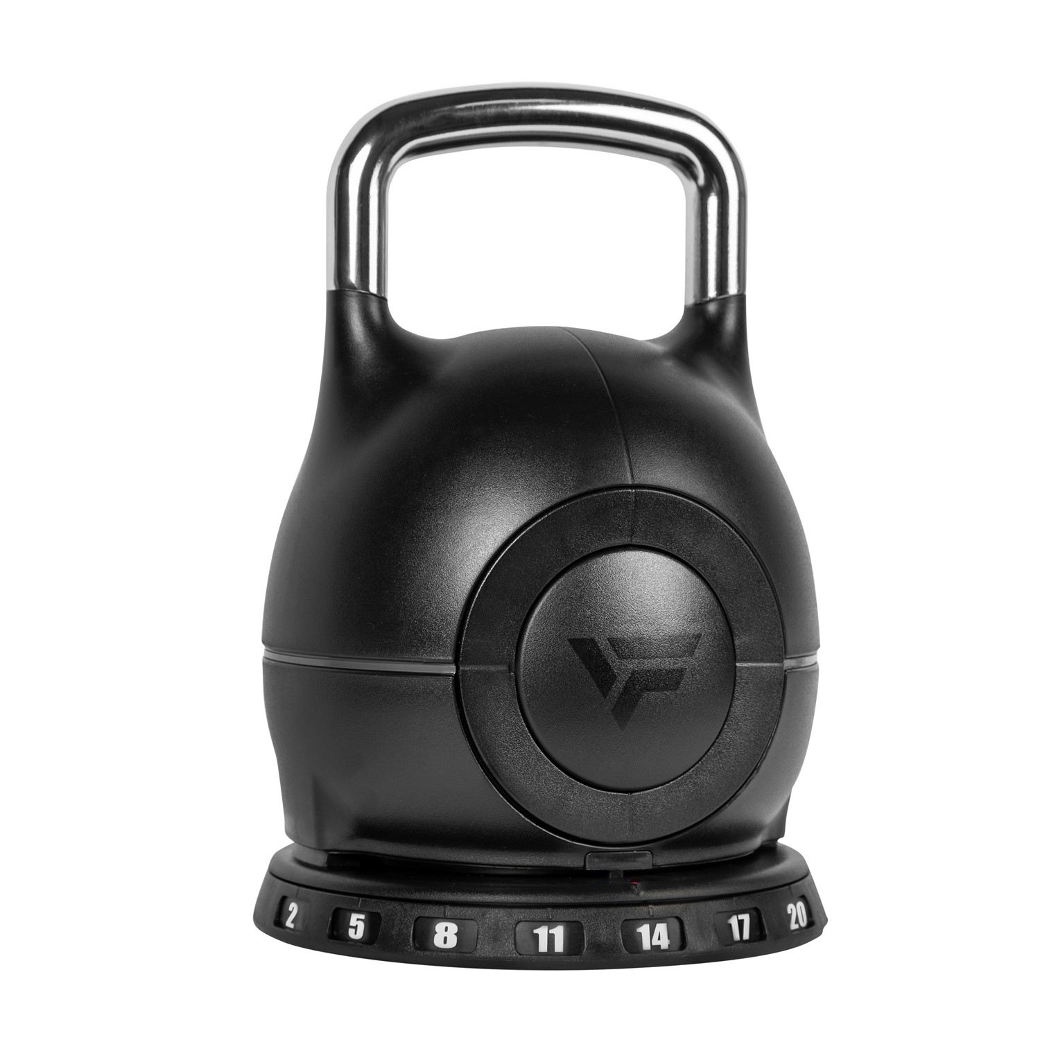 Kettlebell VirtuFit 20 Kg - Caoutchouc Et Acier Chromé, Fond Plat